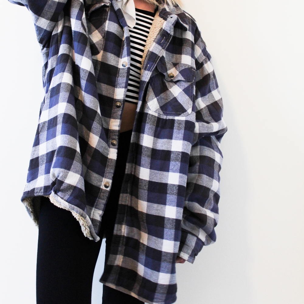 Wrangler Sherpa Lined Flannel Shirt Jacket 2X